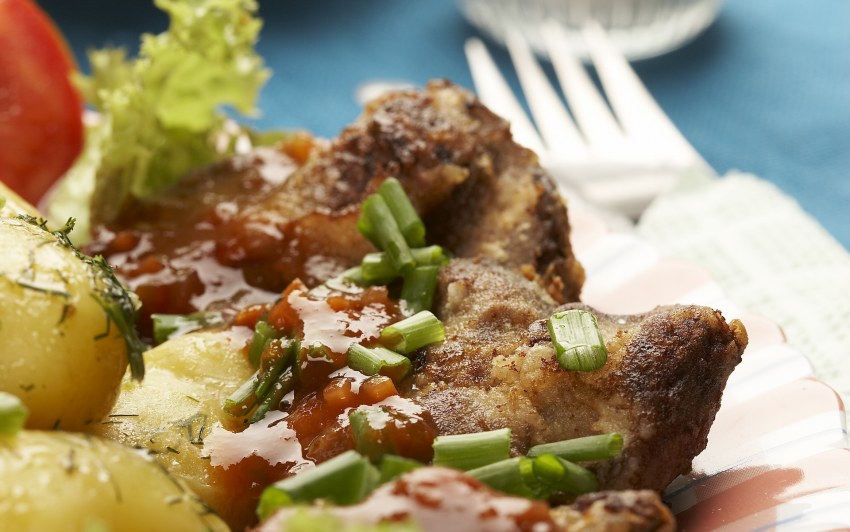 Ужин из куриной печени