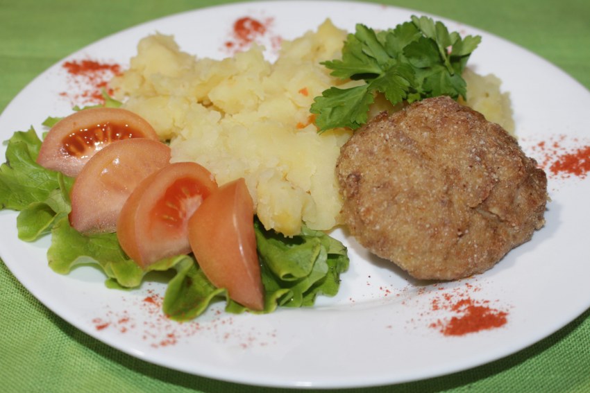 Пюре с куриной печенью