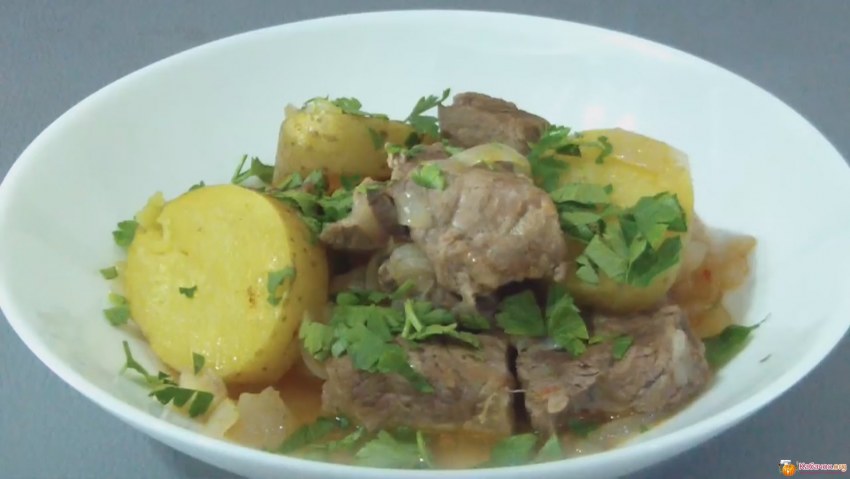 Тушёная картошка с мясом