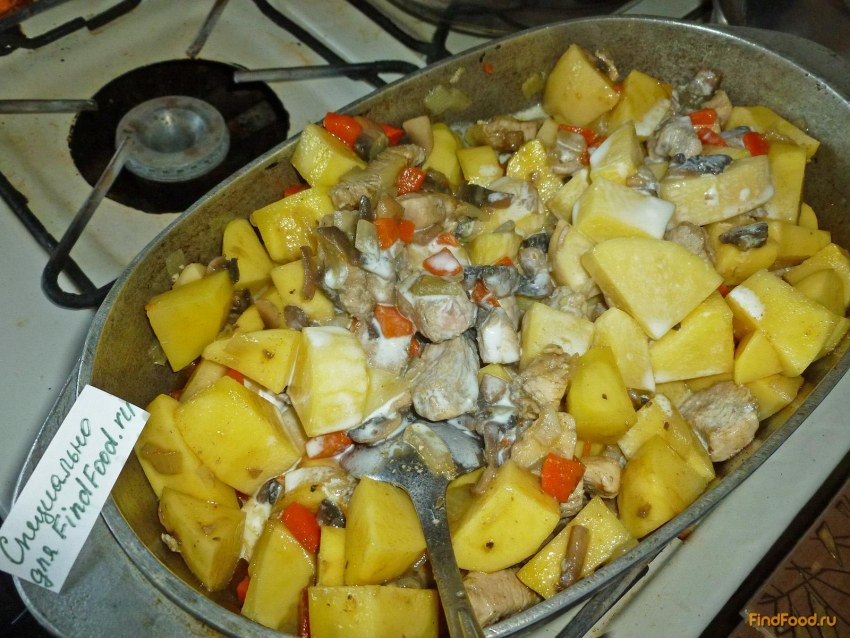 Жаркое с уткой и картошкой в казане