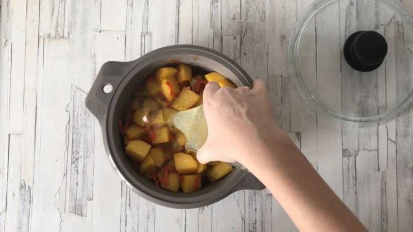 Жидкая картошка с мясом