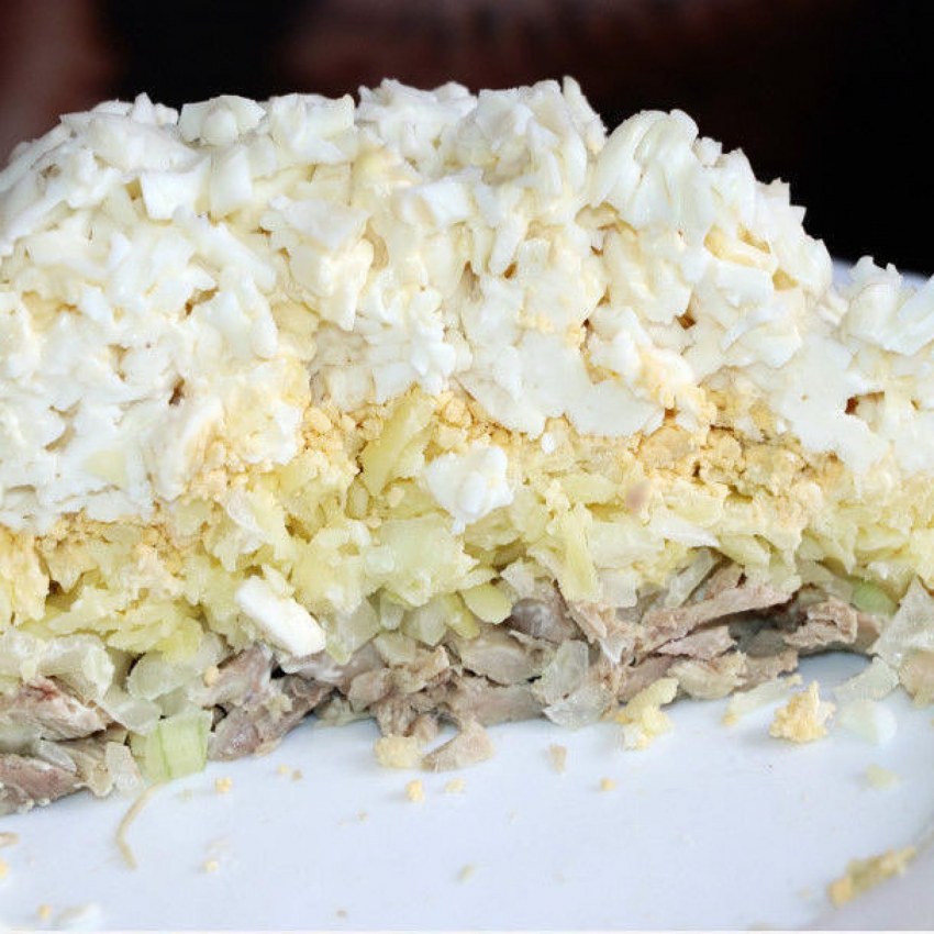 Салат с ананасом и курицей