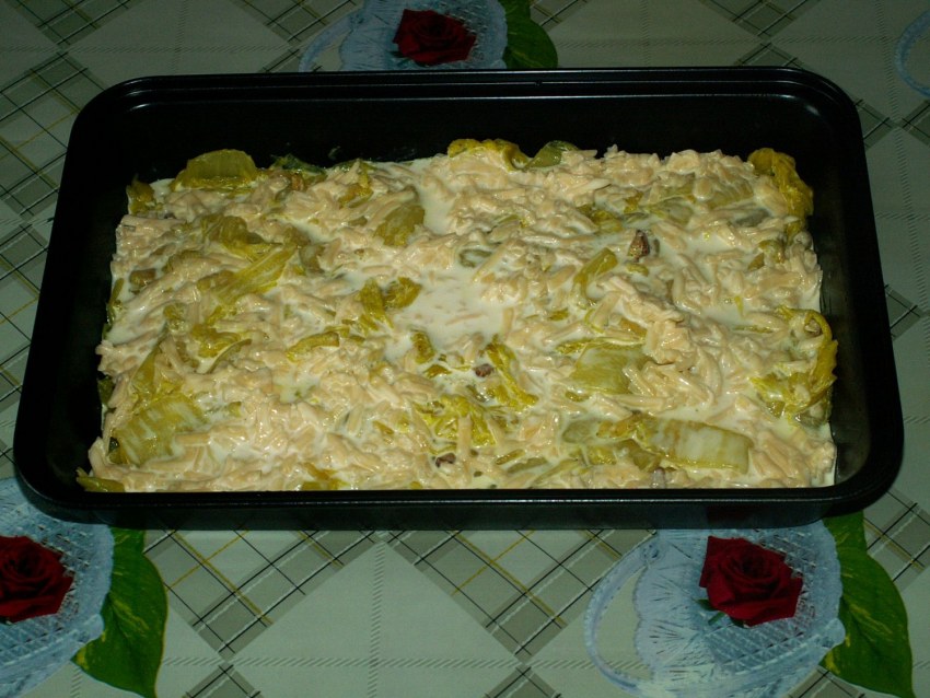 Запеканка с пекинской капустой