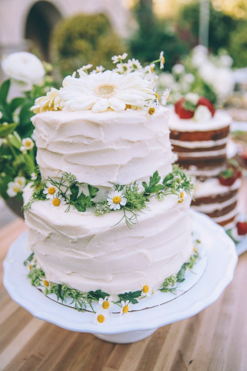 Тортик с ромашками