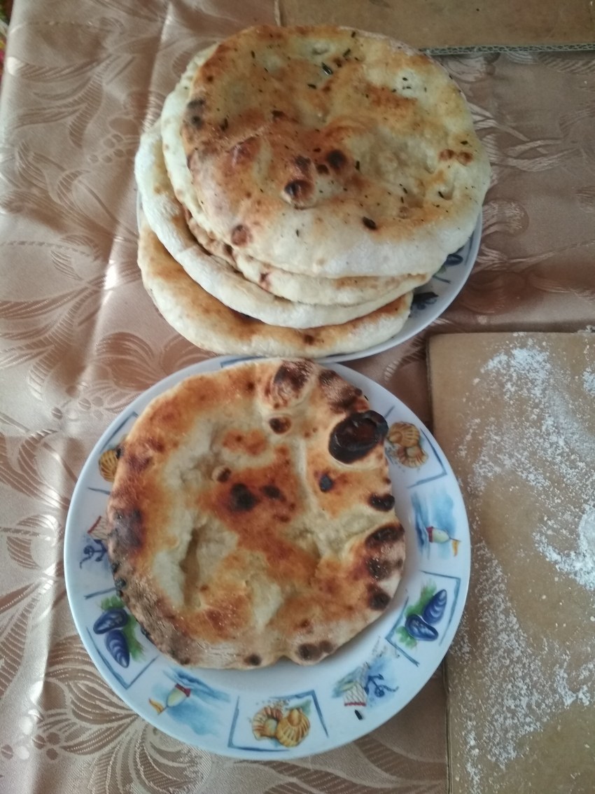 Блины на молоке с зеленью