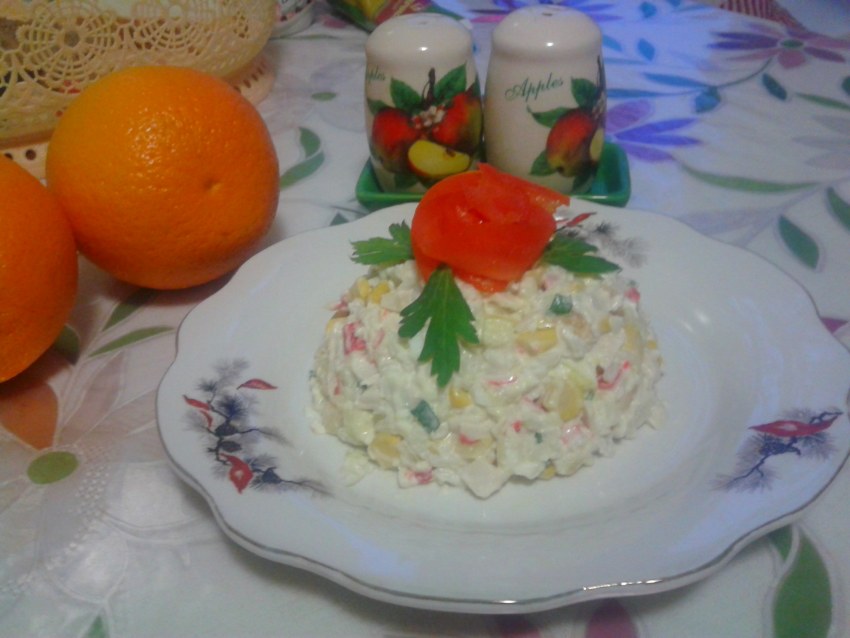 Салат с плавленным сыром