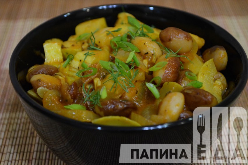 Салат картофель фасоль