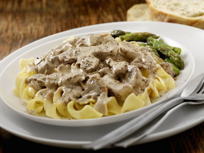 Бефстроганов с говядиной Beef Stroganoff