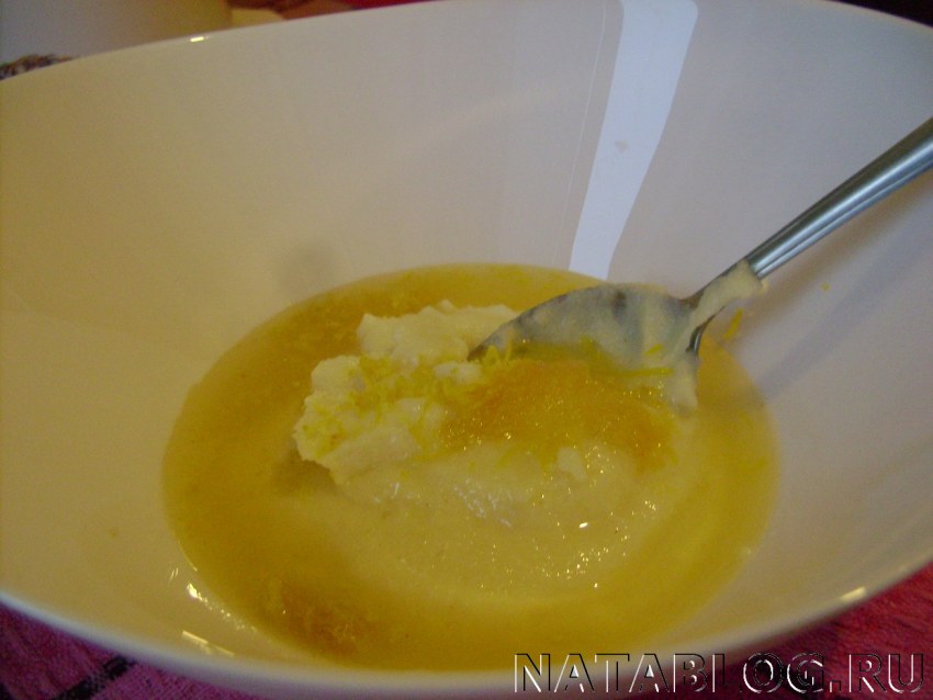 Торт с кремом из манной каши с лимоном и маслом