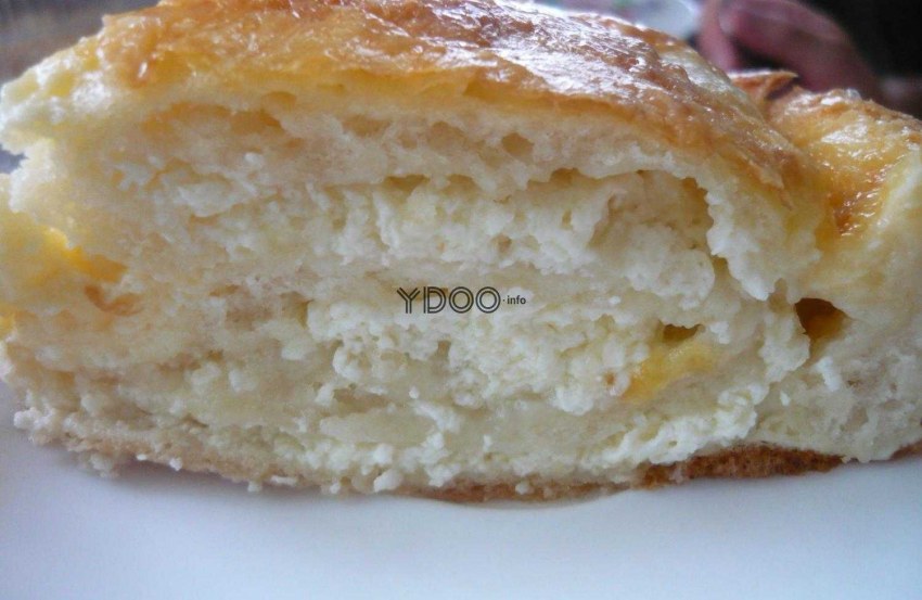 Дрожжевой пирог с творогом