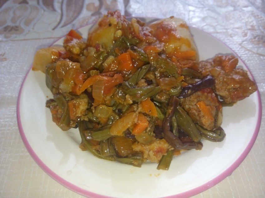 Жареный папоротник орляк