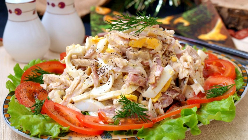 Салат азербайджанский с говядиной