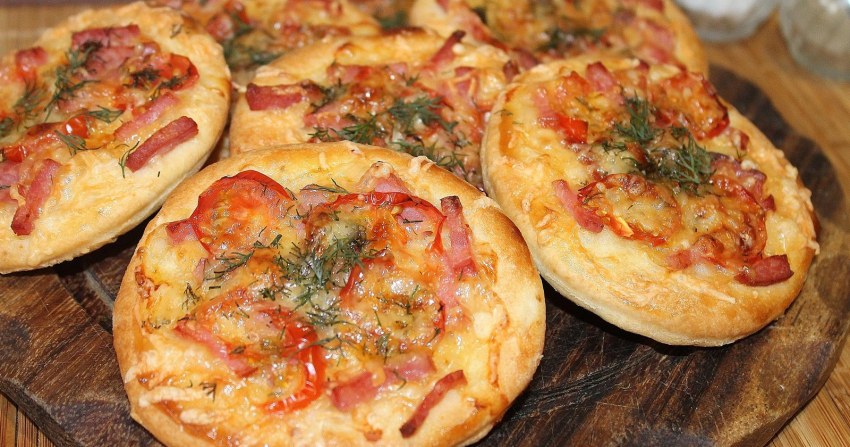 Мини пицца домашняя