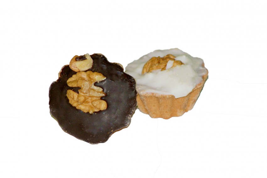 Песочное пирожное со сгущенкой