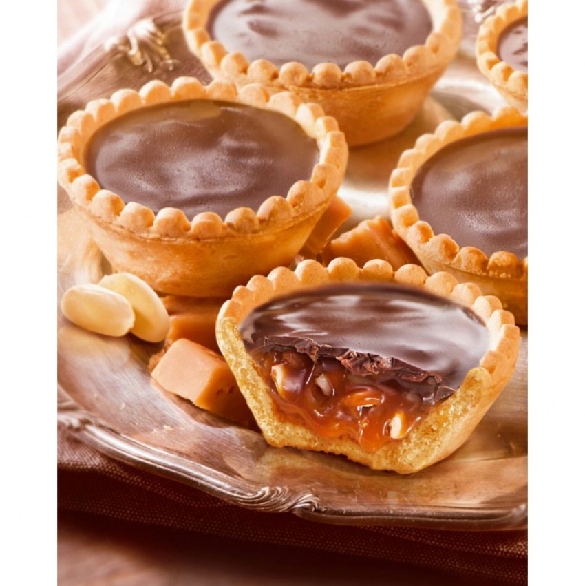 Пирожное корзинка со сгущенкой