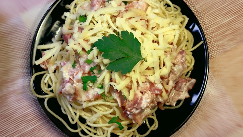 Спагетти Нери карбонара