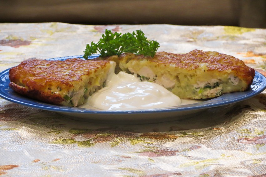 Драники с мясом