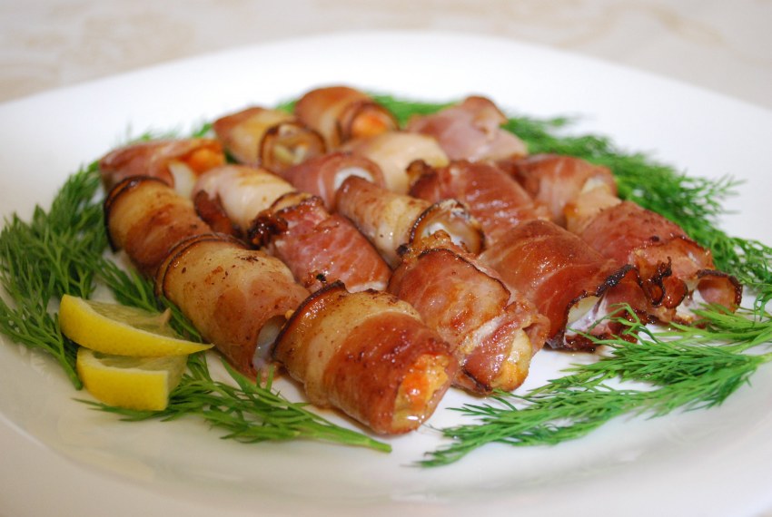 Гребешок в беконе