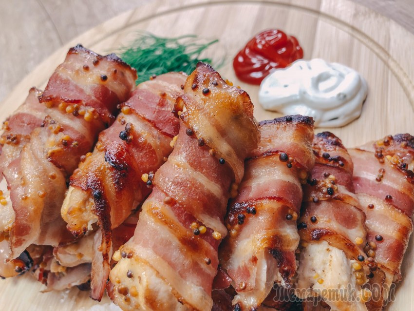 Филе курицы в беконе