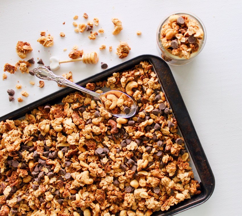 Гранола на сковороде