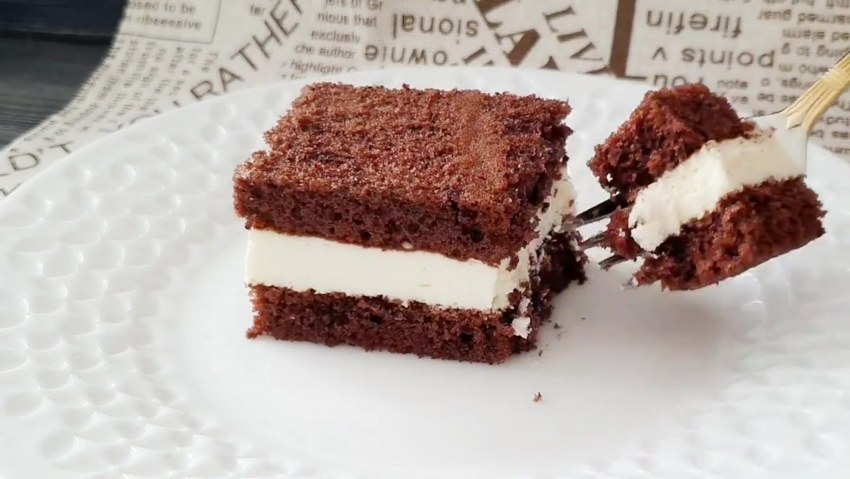 Торт молочный ломтик