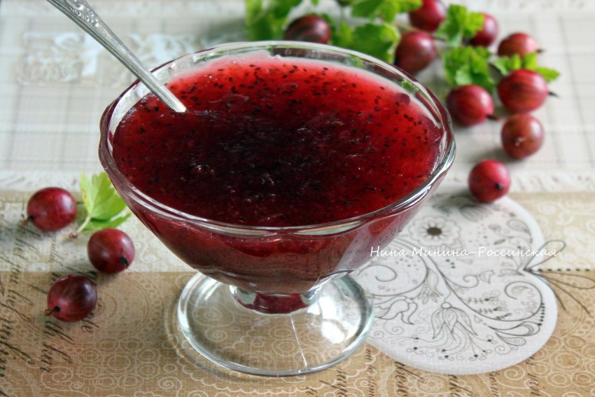 Желе из крыжовника с апельсином