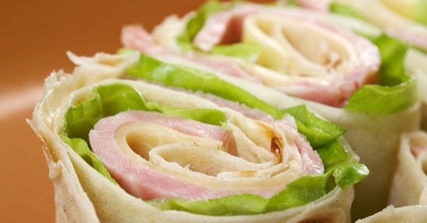 Лаваш с ветчиной и сыром