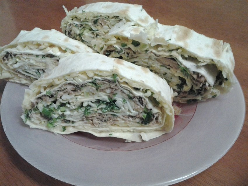 Мимоза в лаваше