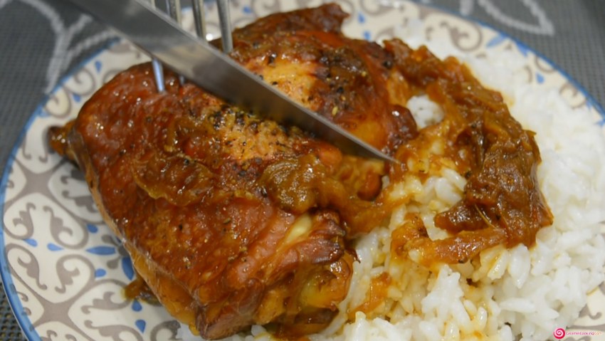 Окорочка с рисом в духовке