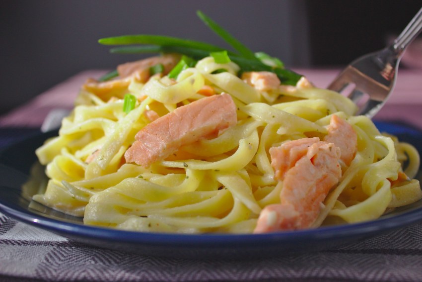 Паста с семгой