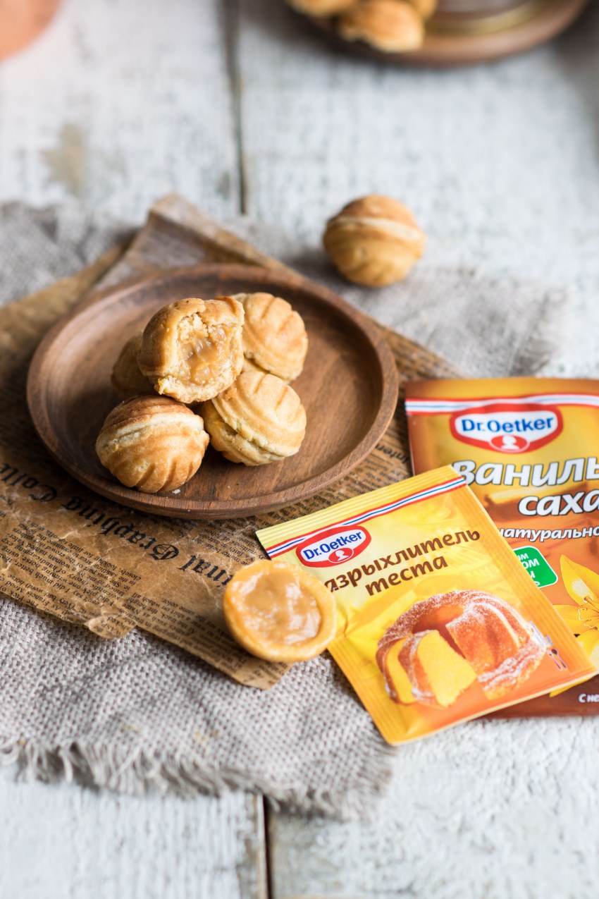 Заварные орешки со сгущенкой