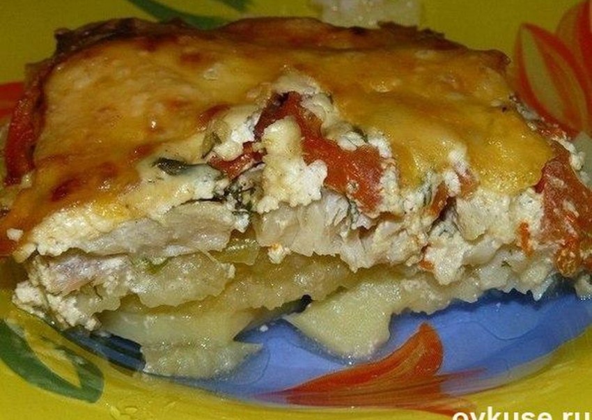 Запеканка с сырым фаршем
