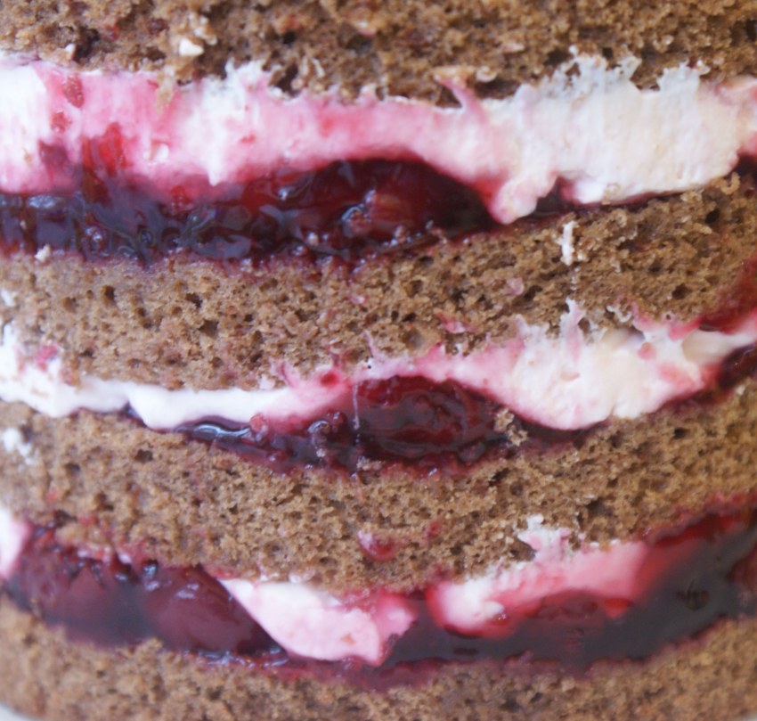 Пирог Брауни творожный с вишней