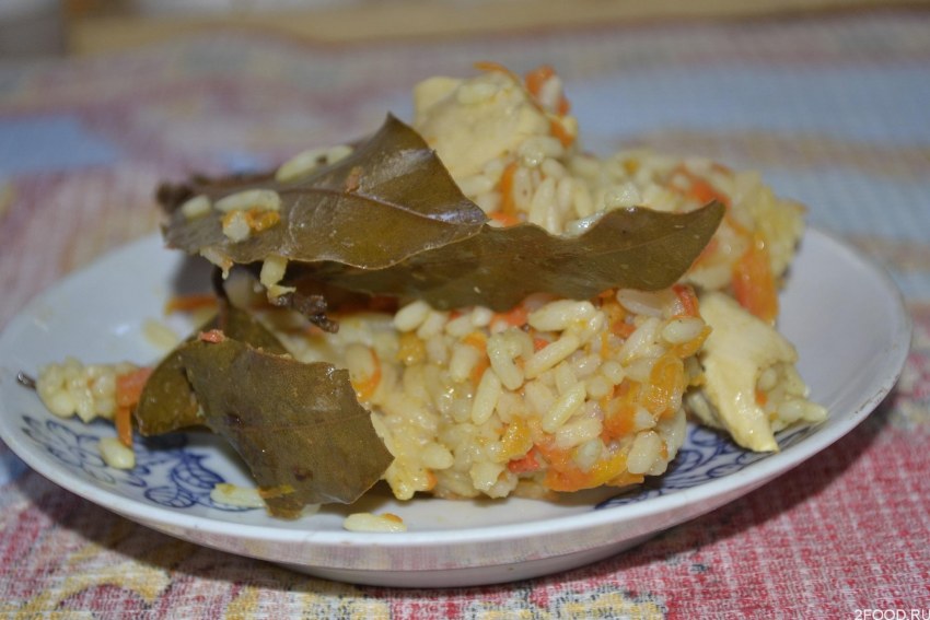Плов с курицей на сковороде