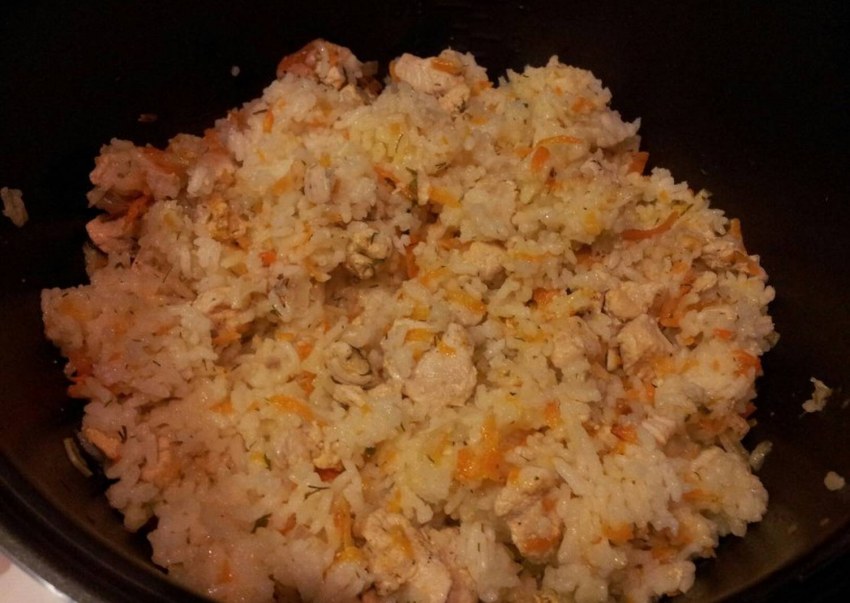 Плов с филе курицы