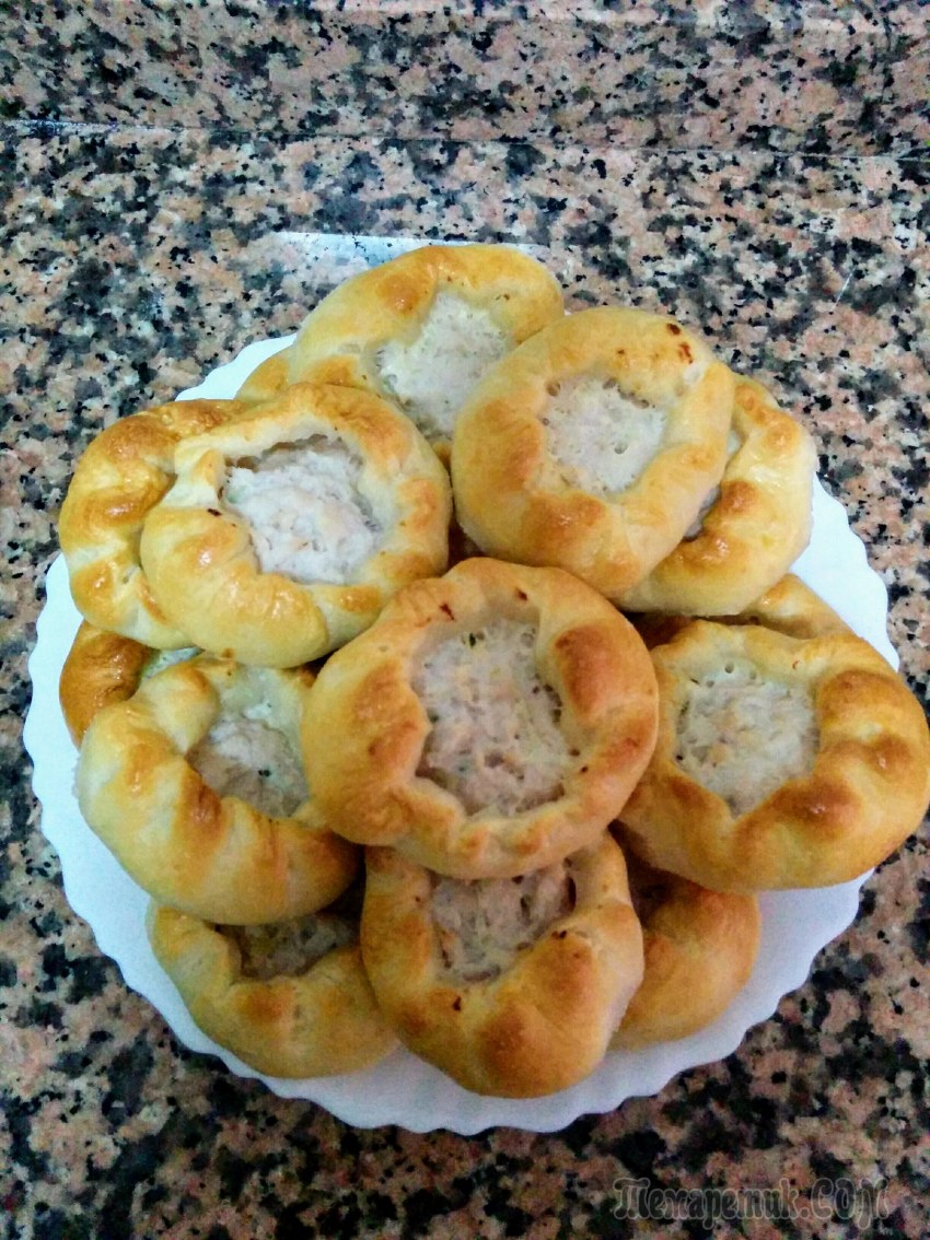 Беляши с фаршем на сковороде пышные