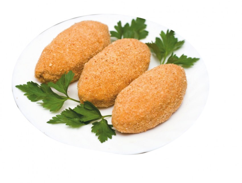 Печеные куриные котлеты под белым соусом
