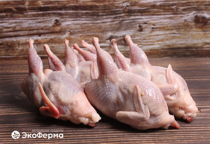Мясо перепелов копченый яйца