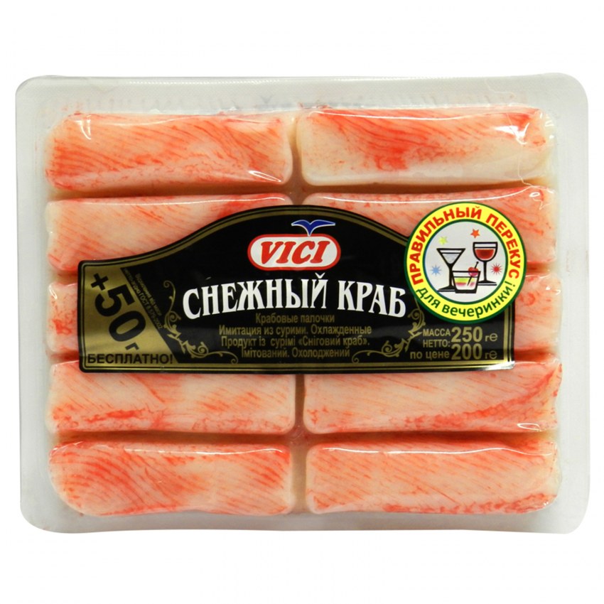 Крабовые палочки Вичи 200г снежный краб