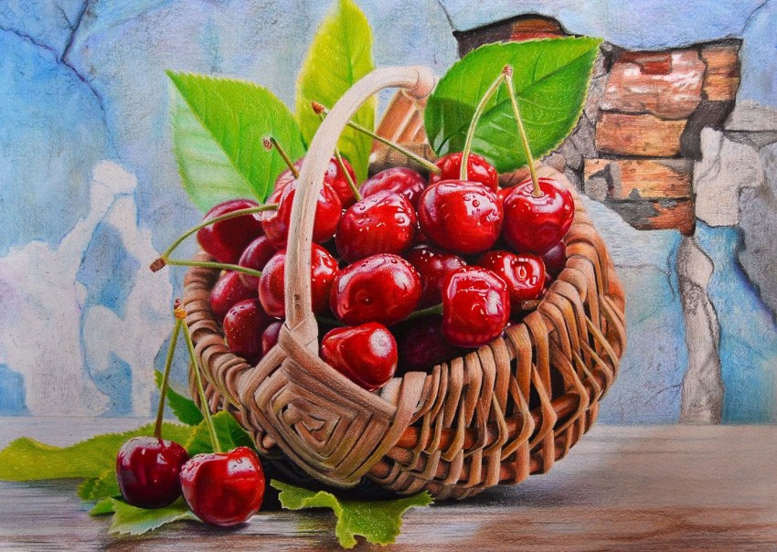 Корзиночки с кремом и ягодами
