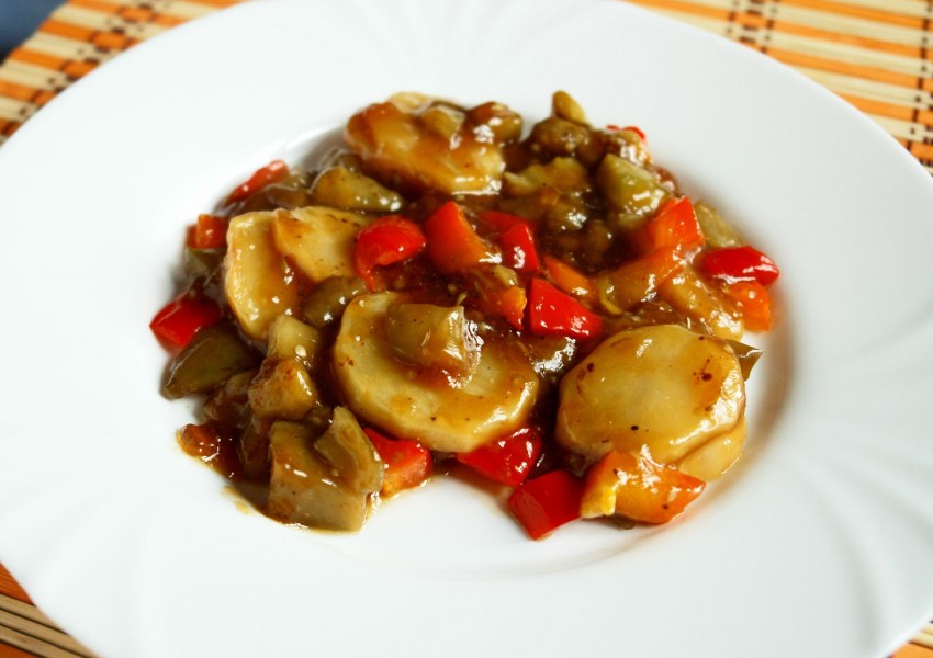 Баклажаны в соусе китайская кухня
