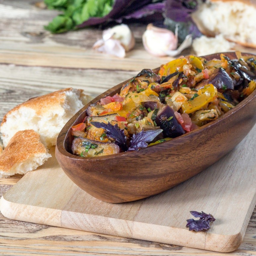 Баклажаны в соусе терияки с кунжутом