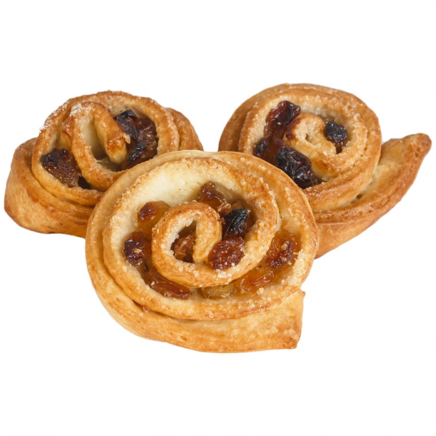 Булочки завитушки с изюмом