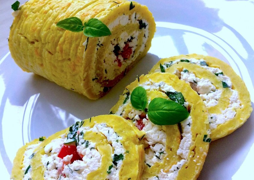 Кабачки с брынзой и зеленью