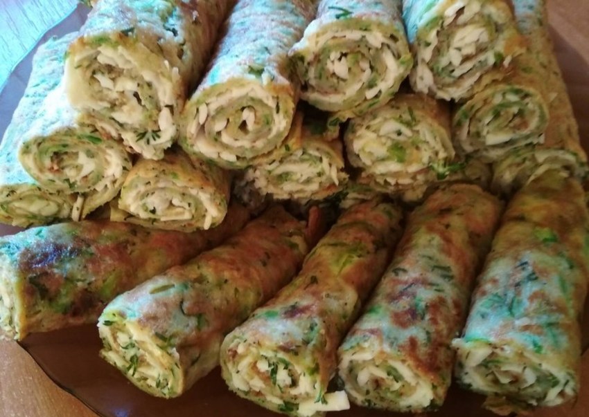 Кабачки рулетики