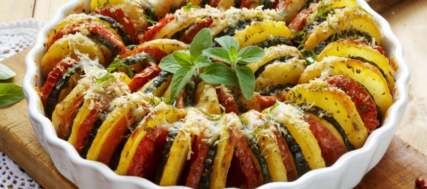Рататуй (баклажаны, кабачки, томаты, болгарский перец, цукини) 150гр.