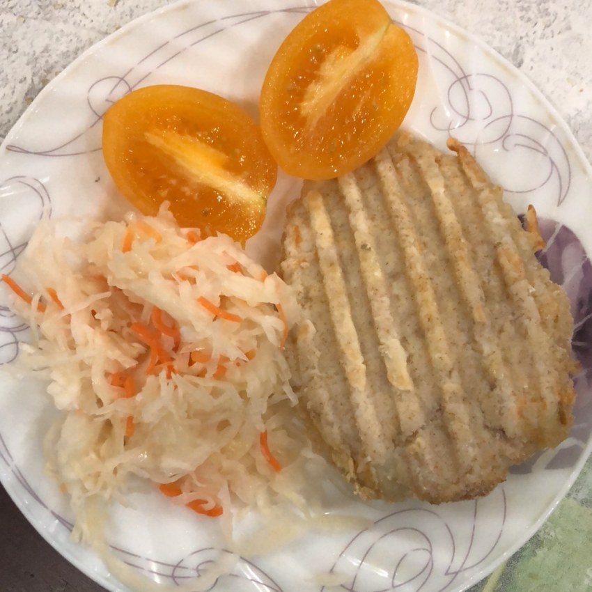 Стейк из цветной капусты на сковороде