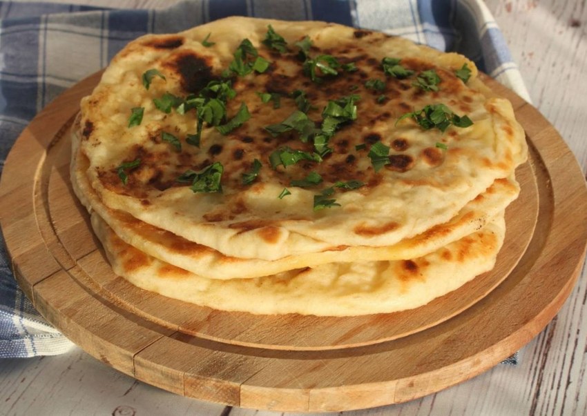 Лепешки с сыром и творогом