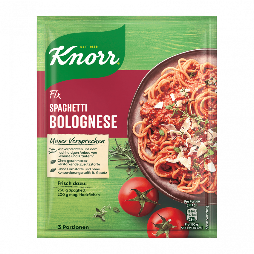 Knorr спагетти болоньезе