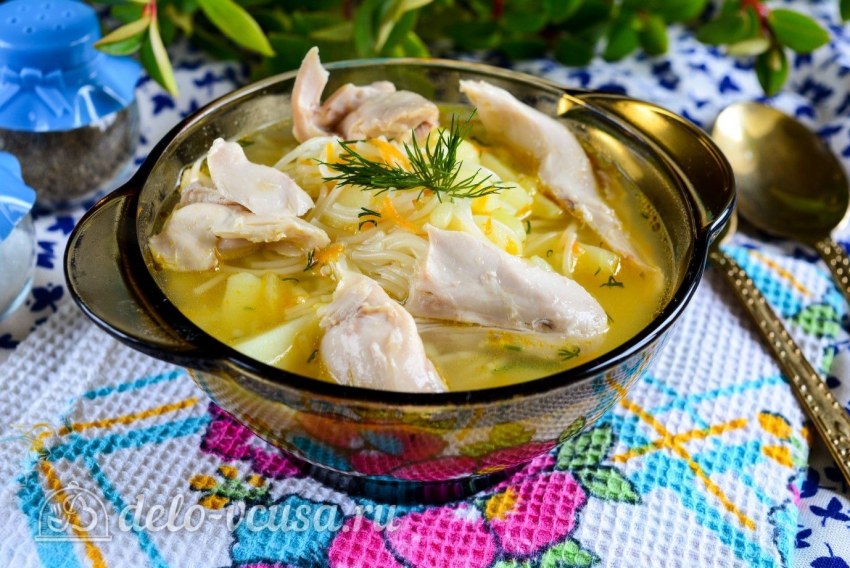 Суп куриный с картофелем